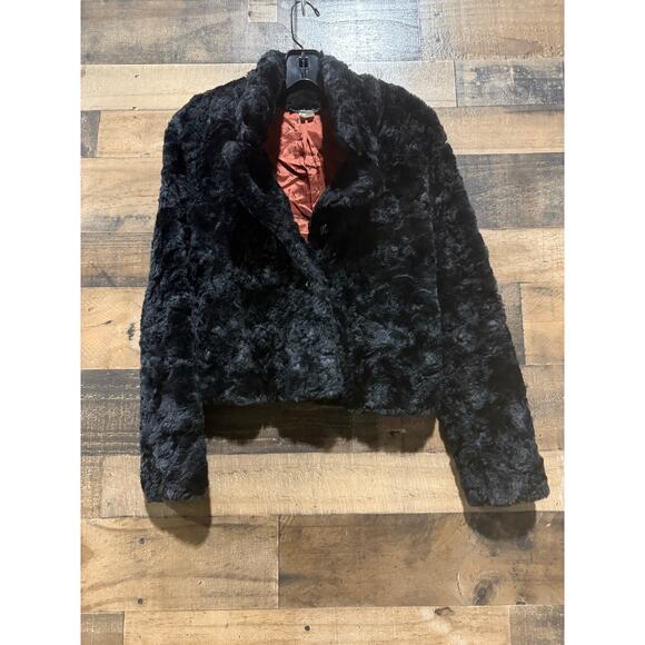 Ice Revolution Black Faux Fur Cropped Jacket – Women’s Size Small - Picture 7 of 7